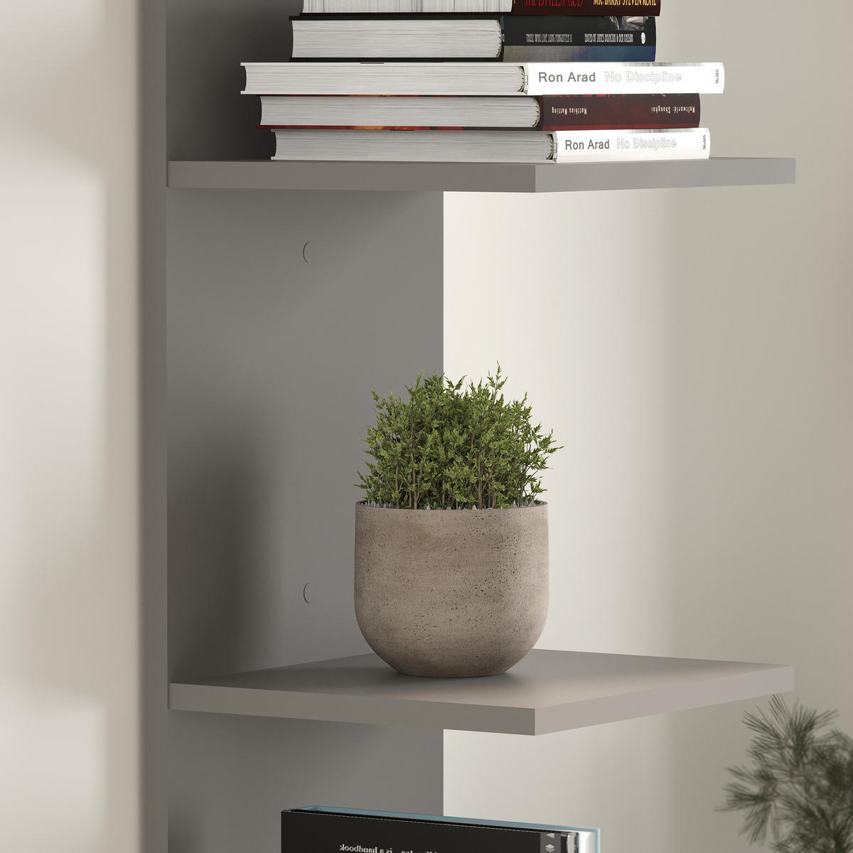 WANDREGAL Surahammar - Grau, Holzwerkstoff (34.5/180/31.5cm) - [en.casa]