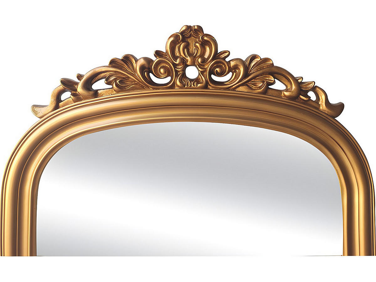 GROSSER Spiegel aus Paulowniaholz mit Zierleisten – H. 180 cm – Gold – MERRY - Goldfarben, Holz (80/180/5cm) - Vente-Unique