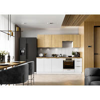 KÜCHENZEILE Dnoria Hellgrau & London Eiche – 240 cm – KS21-G240 – Hellgrau / London Eiche - Eichefarben/Grau, Holzwerkstoff (240/213.3/52.4cm) - ROYAL24_MARKT