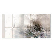 WANDUHR 60x30 cm - Feld - Grau, Glas (60/30/0.4cm) - TULUP