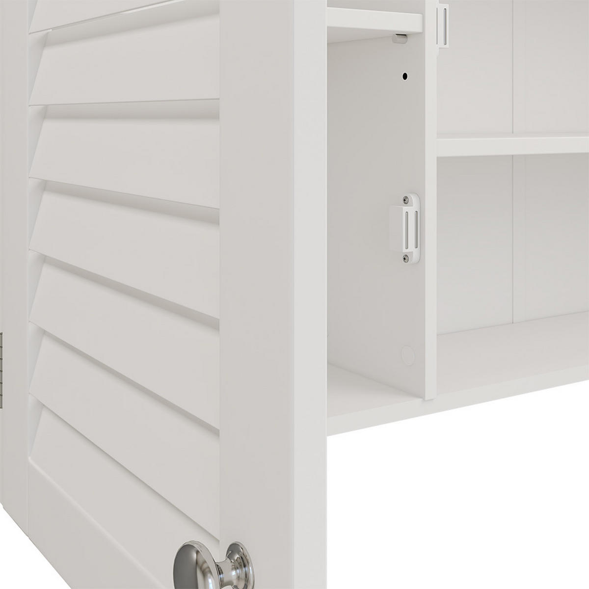 BADSPIEGELSCHRANK Riad Weiß 68 x 48 cm mit 2 Türen - Weiß, Holzwerkstoff (68/48/16.5cm) - Vicco