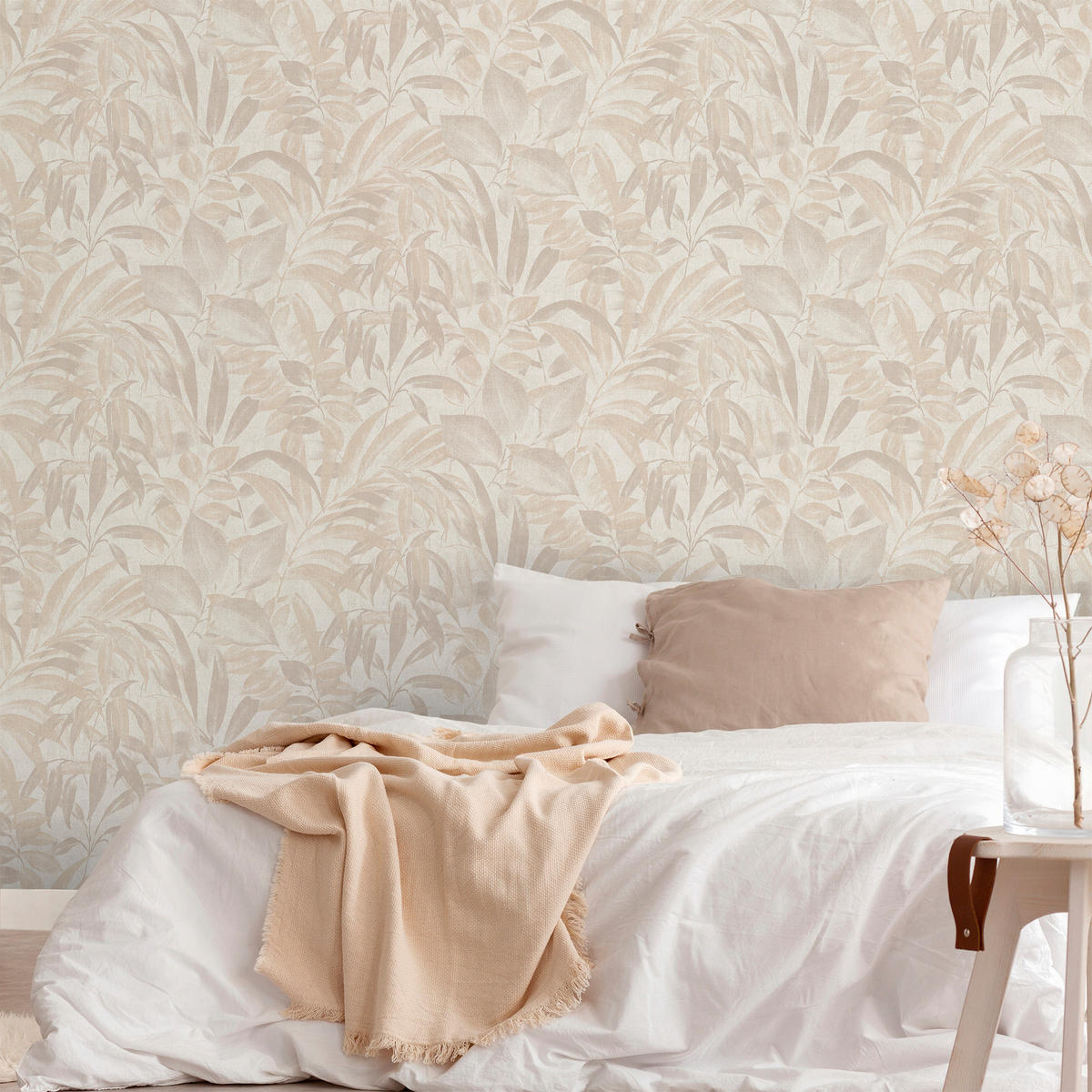 TAPETE Blätter 53 cm x 10 m - Beige, Papier (53/1000cm) - Sanders & Sanders
