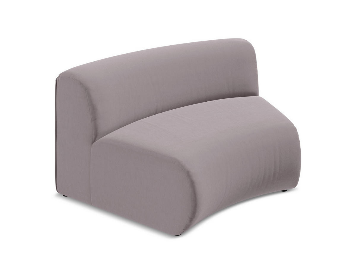 SOFAELEMENT Samt Stoff Violett - Lila/Flieder, Kunststoff/Textil (147/70/89cm) - Makamii