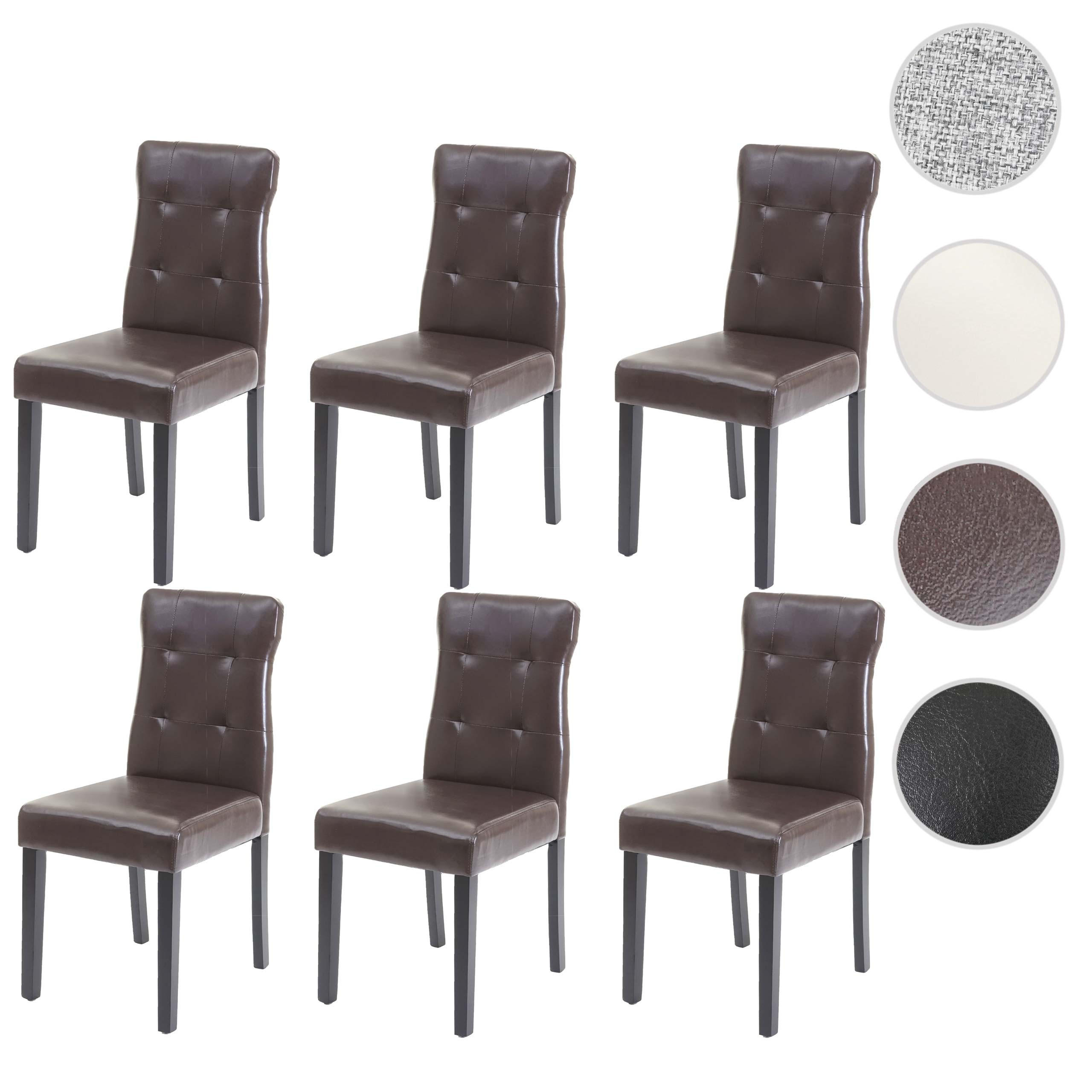 ESSZIMMERSTUHL Braun 6er-Set - Braun, Textil (41/88/55cm) - MCW