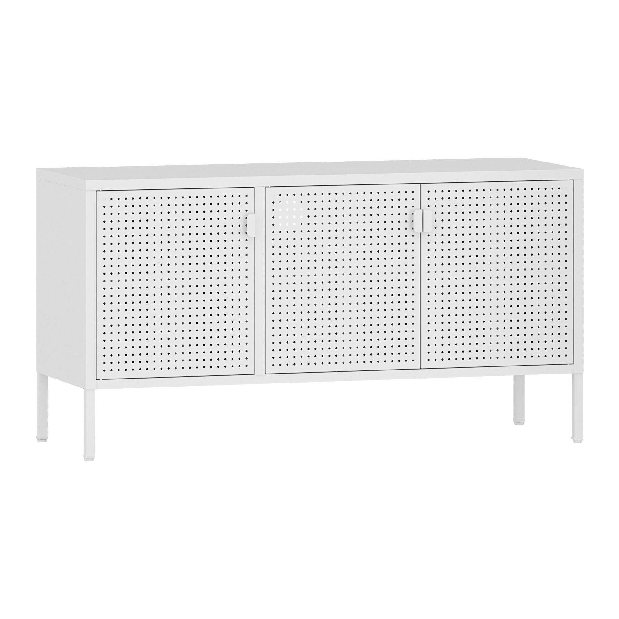 TV-ELEMENT Castelli - Weiß, Metall (114/60/40cm) - [en.casa]