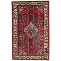 ORIENTTEPPICH handgeknüpft Assadabad Rot 202/128 cm Schurwolle - Rot, Textil (128/202cm) - Looma