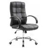 CHEFSESSEL Lederlook schwarz - Chromfarben/Schwarz, Textil/Metall (54/105/51cm) - CLP