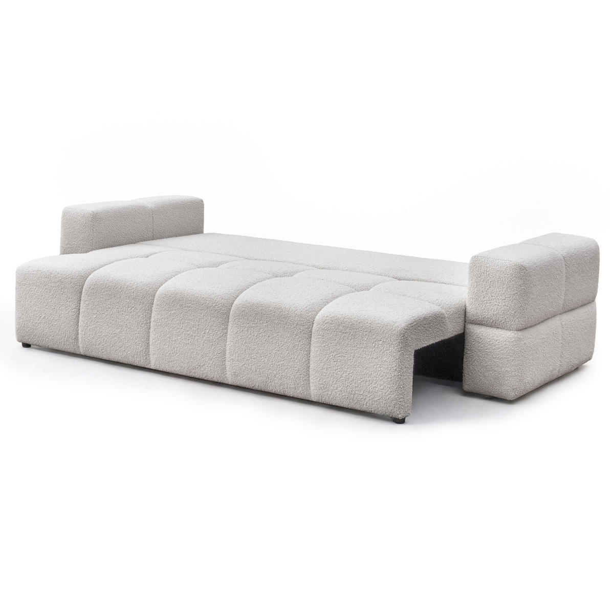 SCHLAFSOFA BUENO mit Bettkasten Hellgrau - Hellgrau, Holzwerkstoff/Kunststoff (245/85/93cm) - Idohome