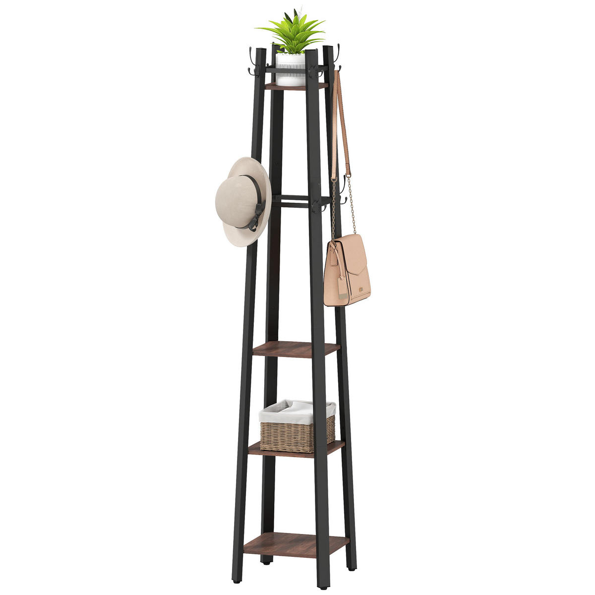 GARDEROBENSTÄNDER Braun 1 Stück - Braun, Holzwerkstoff (34.8/179/34.8cm) - GiPP