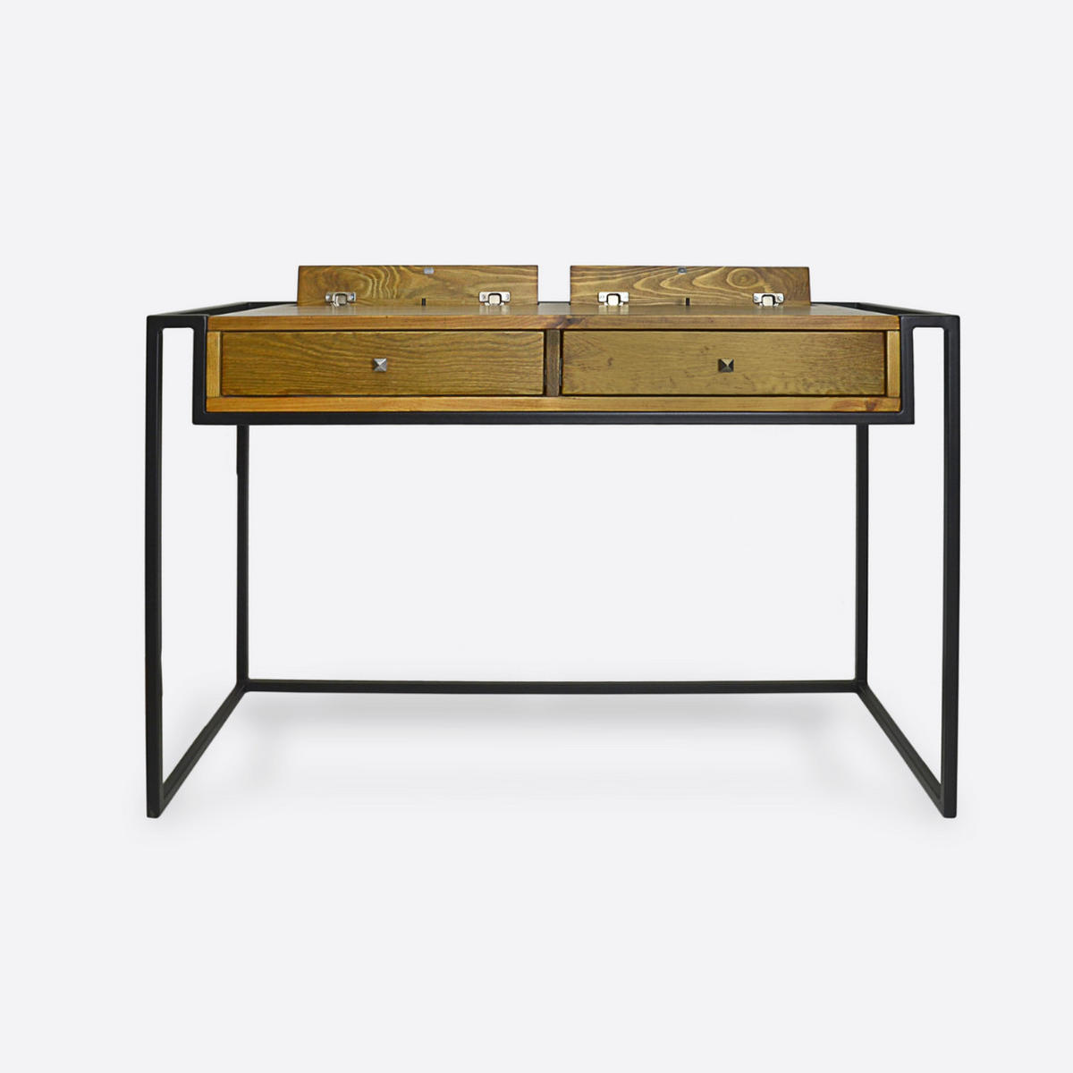 SCHREIBTISCH aus Massivholz mit Schubladen für das Büro - Eichefarben, Holz (50/120/78cm) - Rawood Furniture