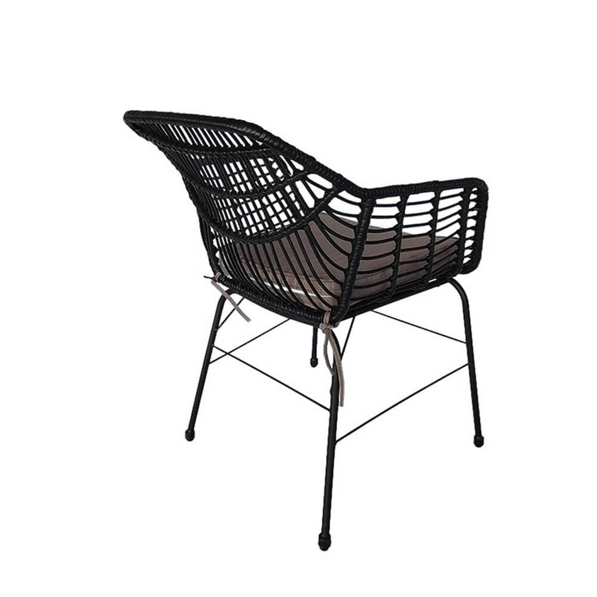 GARTENSTUHL TARA - 6 - Schwarz, Metall (60/82/63cm) - Home Deluxe