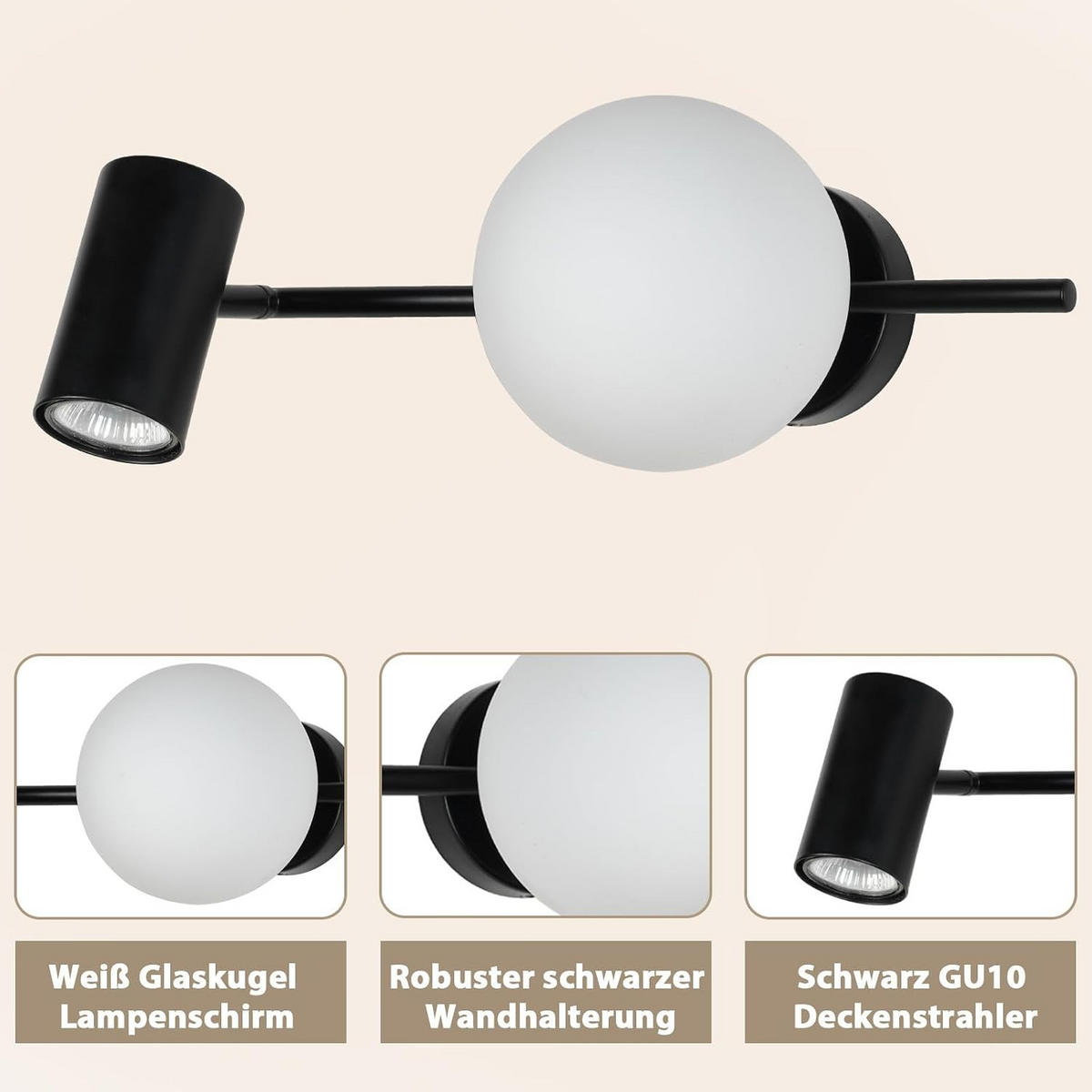 STRAHLER Qyxzork 40/9/18 cm - Schwarz, Metall (40/9/18cm) - ZMH