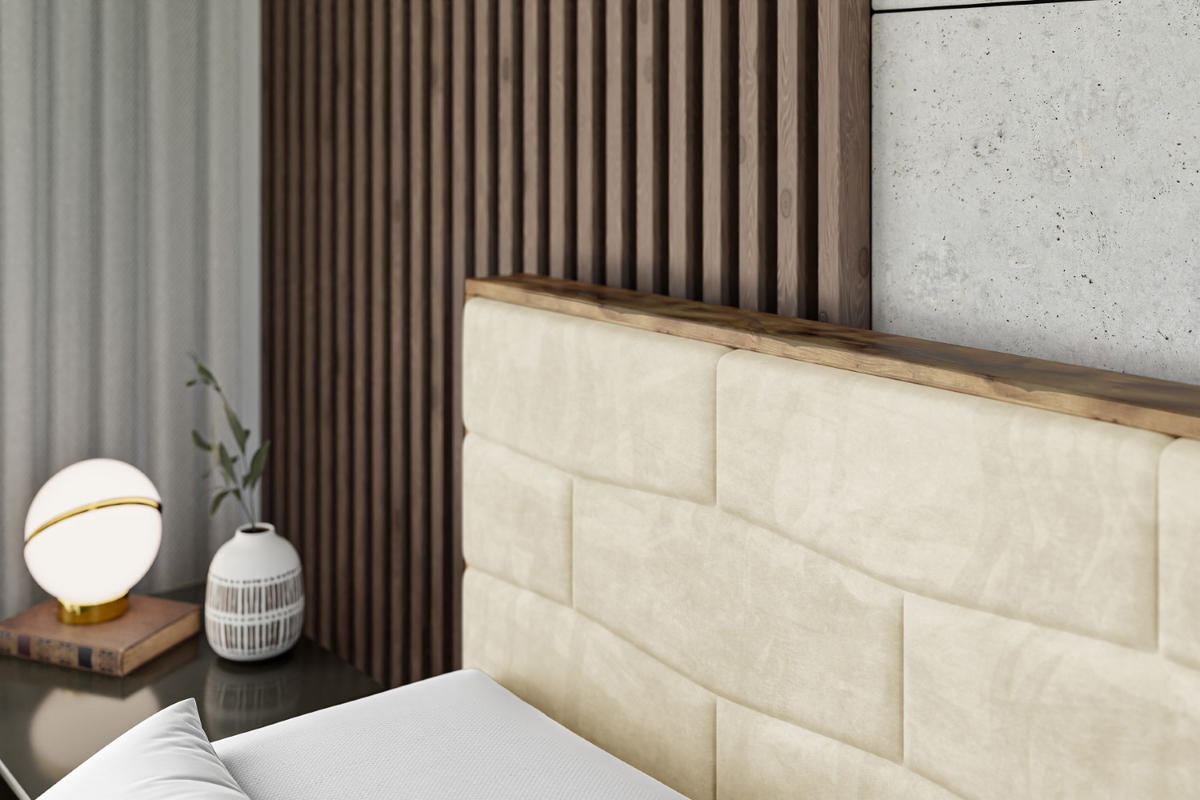 BOXBETT mit Matratze H4 und Lattenrost - LOLLI8 - 140x200 - Beige - Braun, Holzwerkstoff/Kunststoff (140/200cm) - ALTDECOR