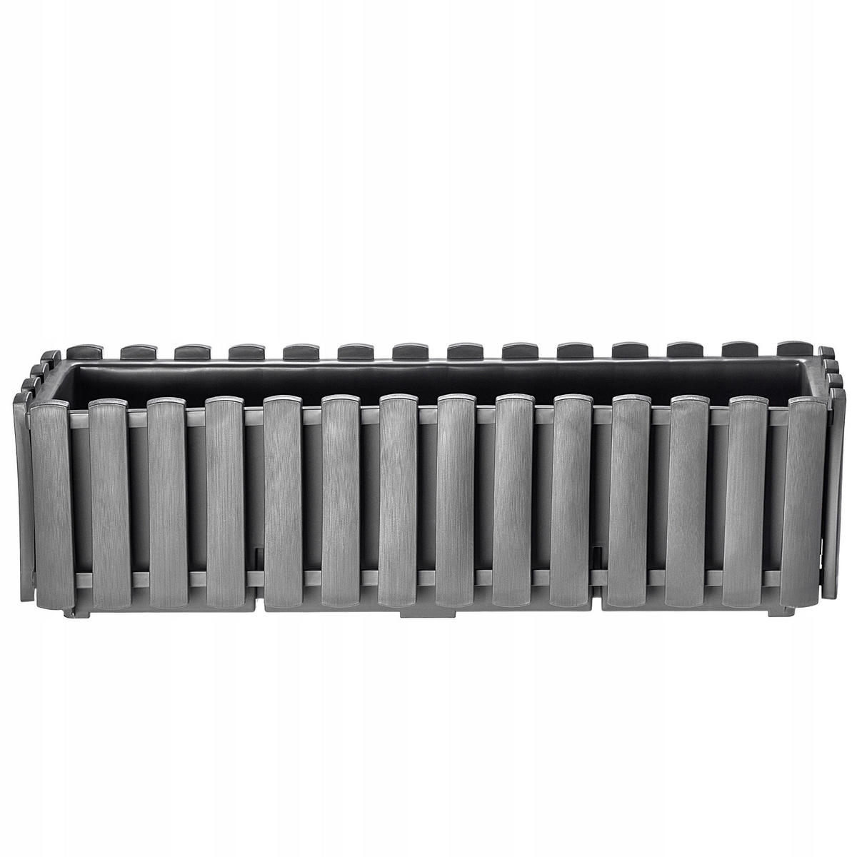 BALKONKASTEN mit Griffen und Bewässerungssystem, 60 cm, grau - Grau, Kunststoff (18/58cm) - KADAX