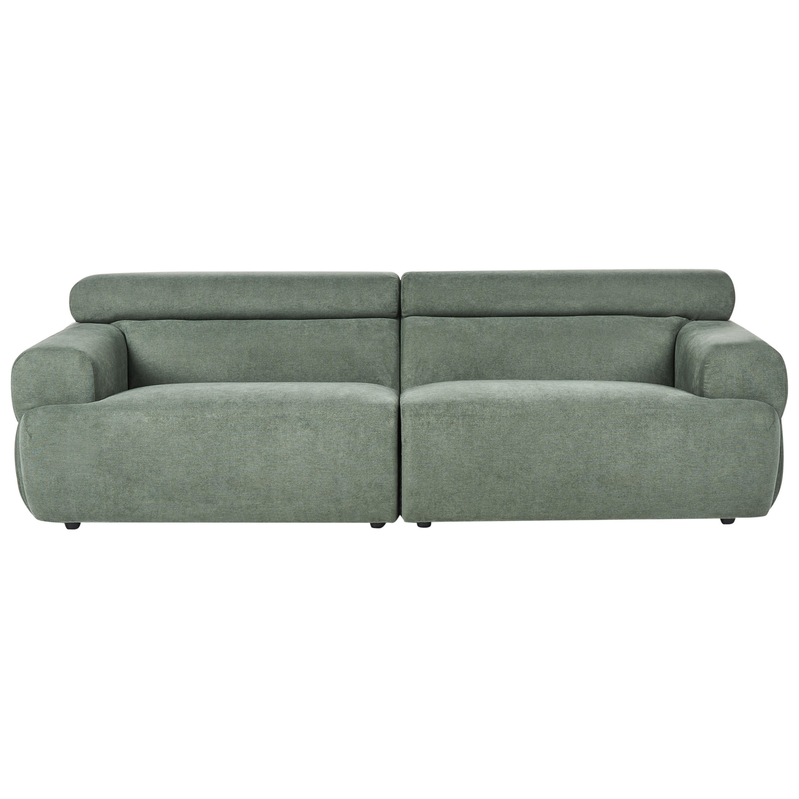 3-SITZER-SOFA Stoff Grün Hovden - Grün, Textil (210/69/95cm) - Beliani