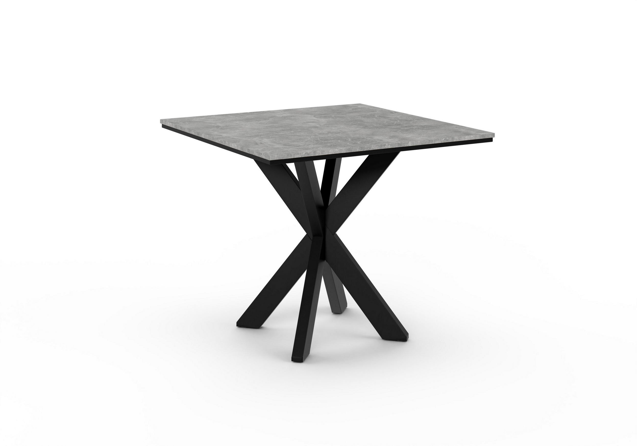 Masseno Esstisch Schwarz, Grau 90x73.5x90 cm