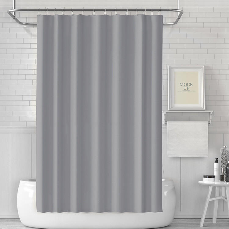 DUSCHVORHANG PEVA Stoff wasserdicht maschinenwaschbar Dekoration Badezimmer - Grau, Kunststoff (180/180cm) - MCBOSON