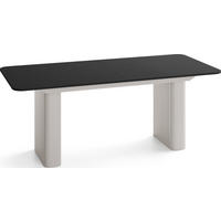 ESSTISCH Riven rechteckig ausziehbar verlängerbar mit Butterfly-Auszug, Schwarz 180-276/90/76 cm - Kaschmir/Schwarz, Holzwerkstoff/Metall (90/276/76cm) - WFL GROUP