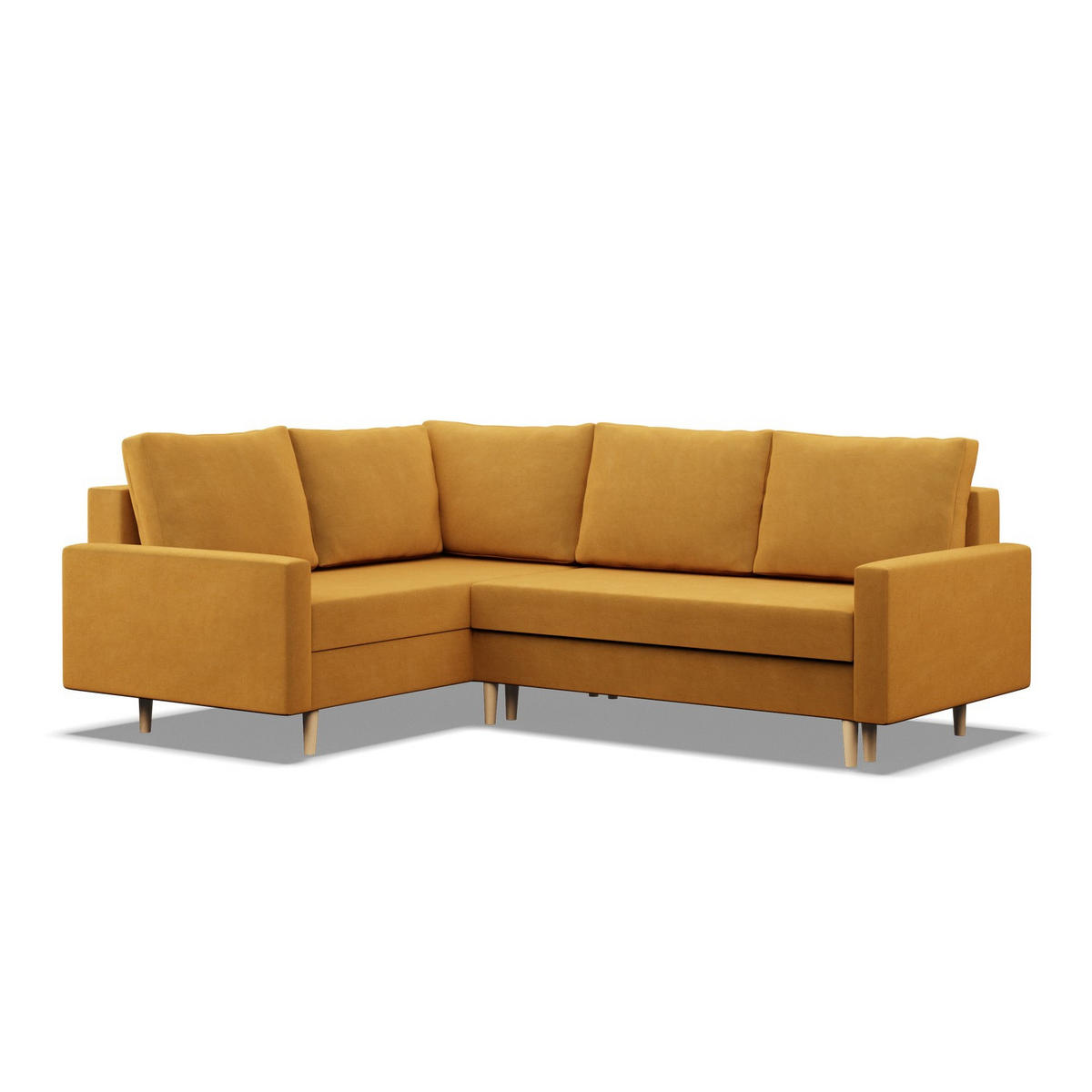 ECKSOFA MIT SCHLAFFUNKTION LINKS BLANK , Gelb - Gelb, Textil (223/175cm)