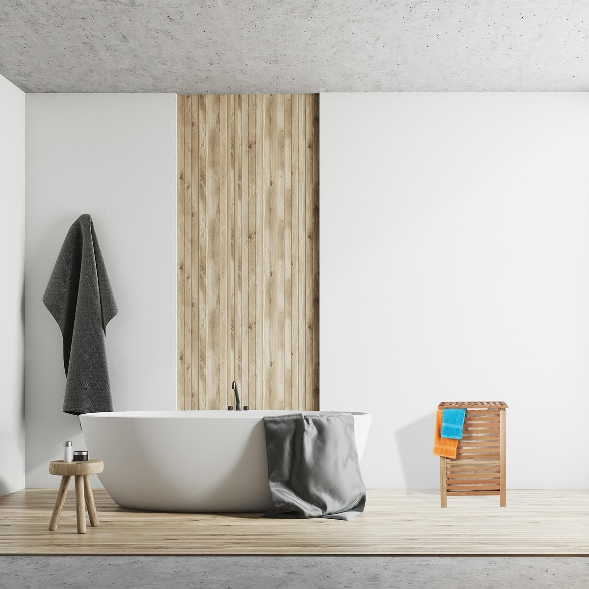 WÄSCHETRUHE - Hellbraun, Holz/Holzwerkstoff (45/65.5/45cm) - Relaxdays