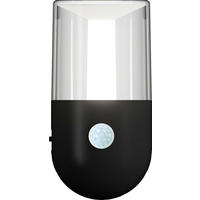 LED Nachtlicht mit Dämmerungssensor & Bewegungsmelder, Up&Down Licht für Steckdose Zylinder-Schwarz - Schwarz, Kunststoff (8.6/5/10cm) - Northpoint