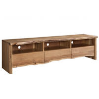 TV-BOARD Akazie 191x45x50 natur lackiert PURE ACACIA #109 - Braun, Holz (191/50/45cm) - Massivmoebel24