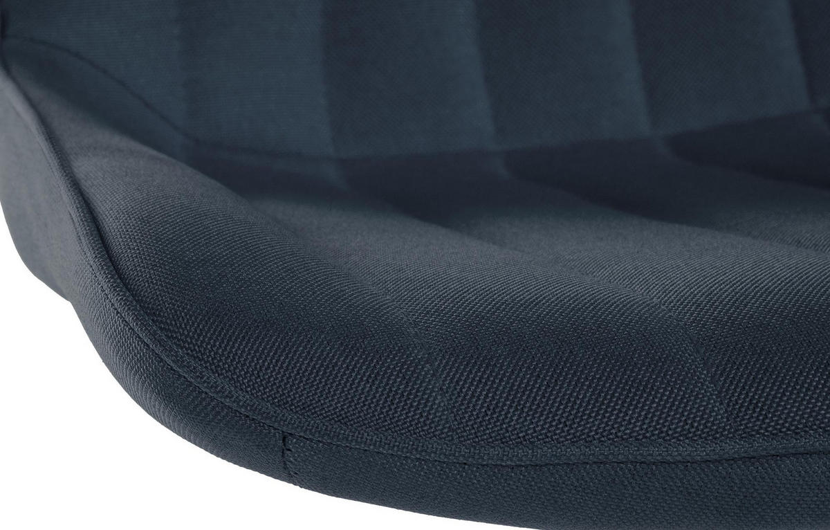 BARHOCKER RIO Dunkelgrau Stoff Chrom - Dunkelgrau, Textil/Metall (49.5/91/50cm) - DELUKE