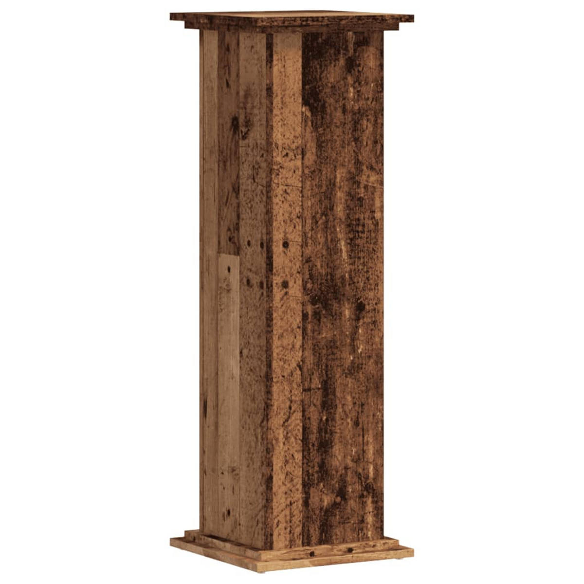 PFLANZENSTÄNDER Altholz-Optik 33/33/100 Cm Holzwerkstoff - Braun, Holzwerkstoff (33/100/33cm) - vidaXL