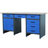 WERKBANK Werkstatt KARL 1x Tür 85x170x60cm Anthrazit-Blau - Anthrazit, Metall (170/85/60cm) - DELUKE