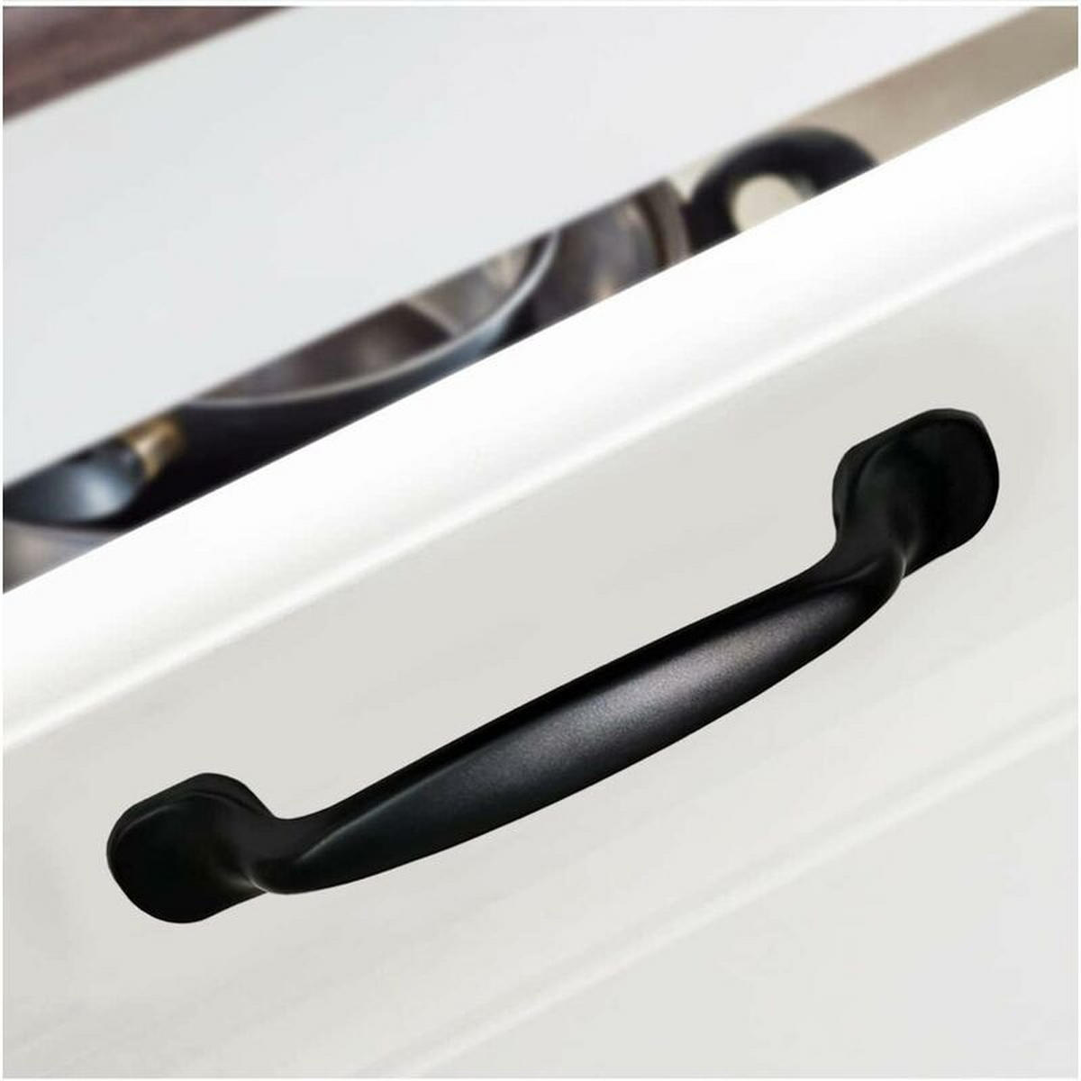 MÖBELGRIFF 20er-Set 96 mm Aluminium - Schwarz, Metall (1.8/1.8/13cm)