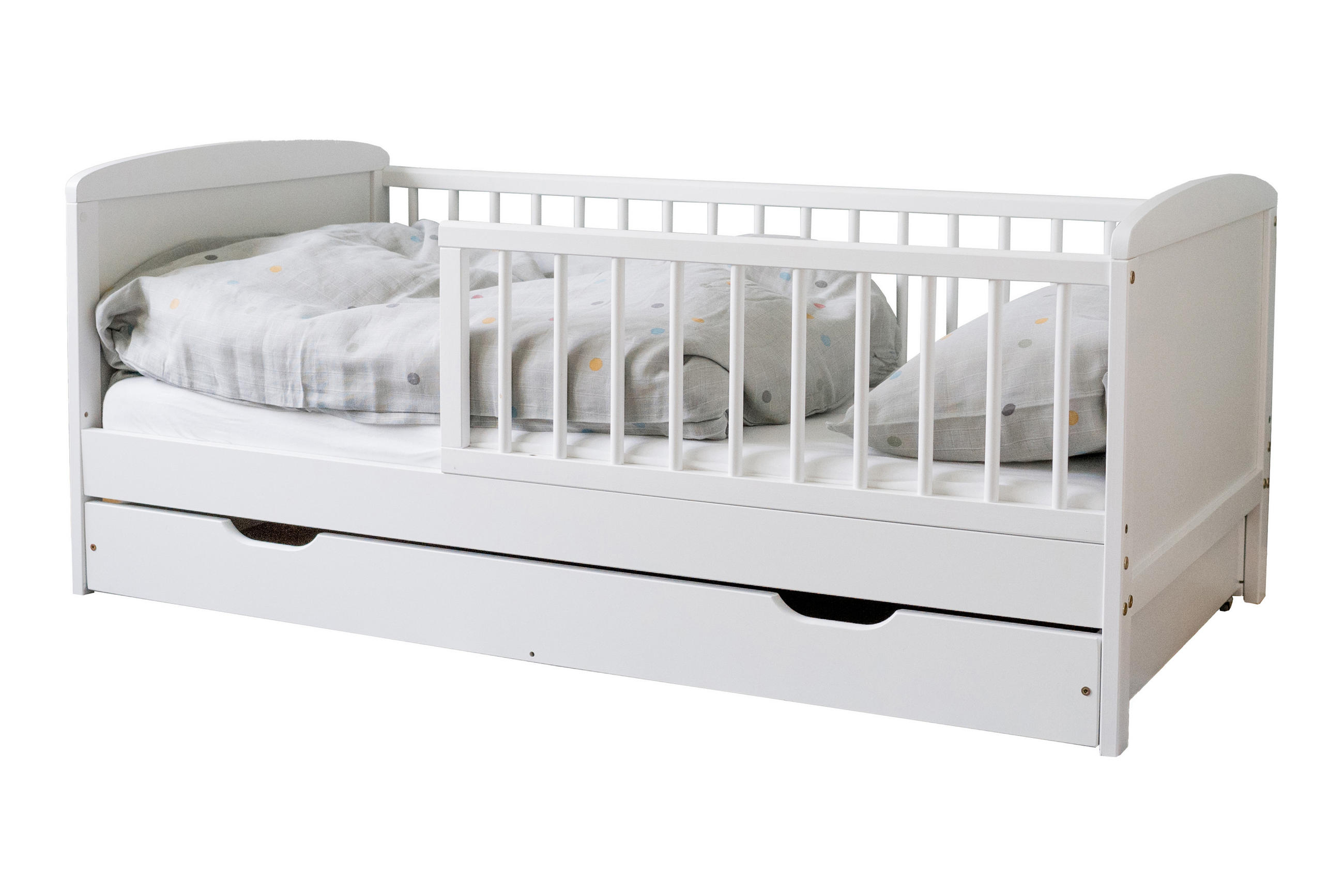 KINDERBETT 140x70 cm mit Matratze & Schublade in weiß - Weiß, Holz (70/140cm) - Kids Collective