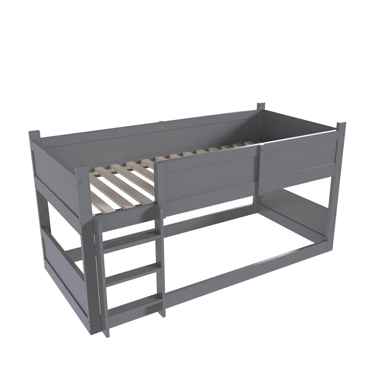 HOCHBETT 90/200 cm aus Holz mit hohem Geländer, Grau - Grau, Holz (90/200cm) - OKMYHOME