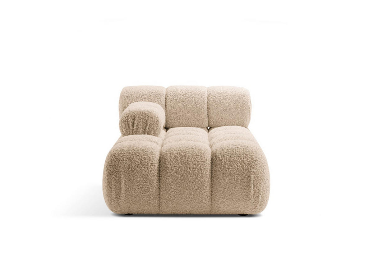 CHAISELONGUE links Bellis aus Boucle sandfarben - Sandfarben, Textil (94/70/155cm) - Micadoni