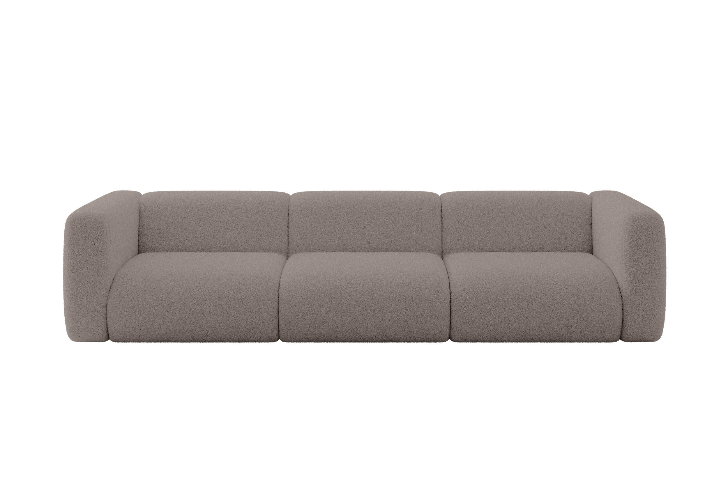 ALTDECOR MODULÁRNÍ pohovka MIRA-S2, 3místná, 319 × 89 × 70 cm, hnědá, bouclé