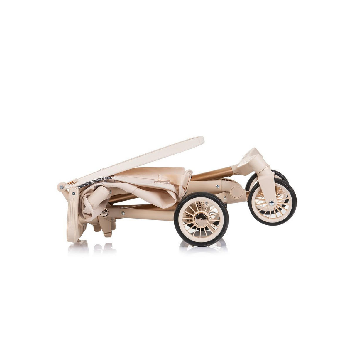 BUGGY Unique beige Aluminiumrahmen faltbar 3-Punkt-Gurt Tasche - Beige, Metall (58/33/92cm) - Chipolino