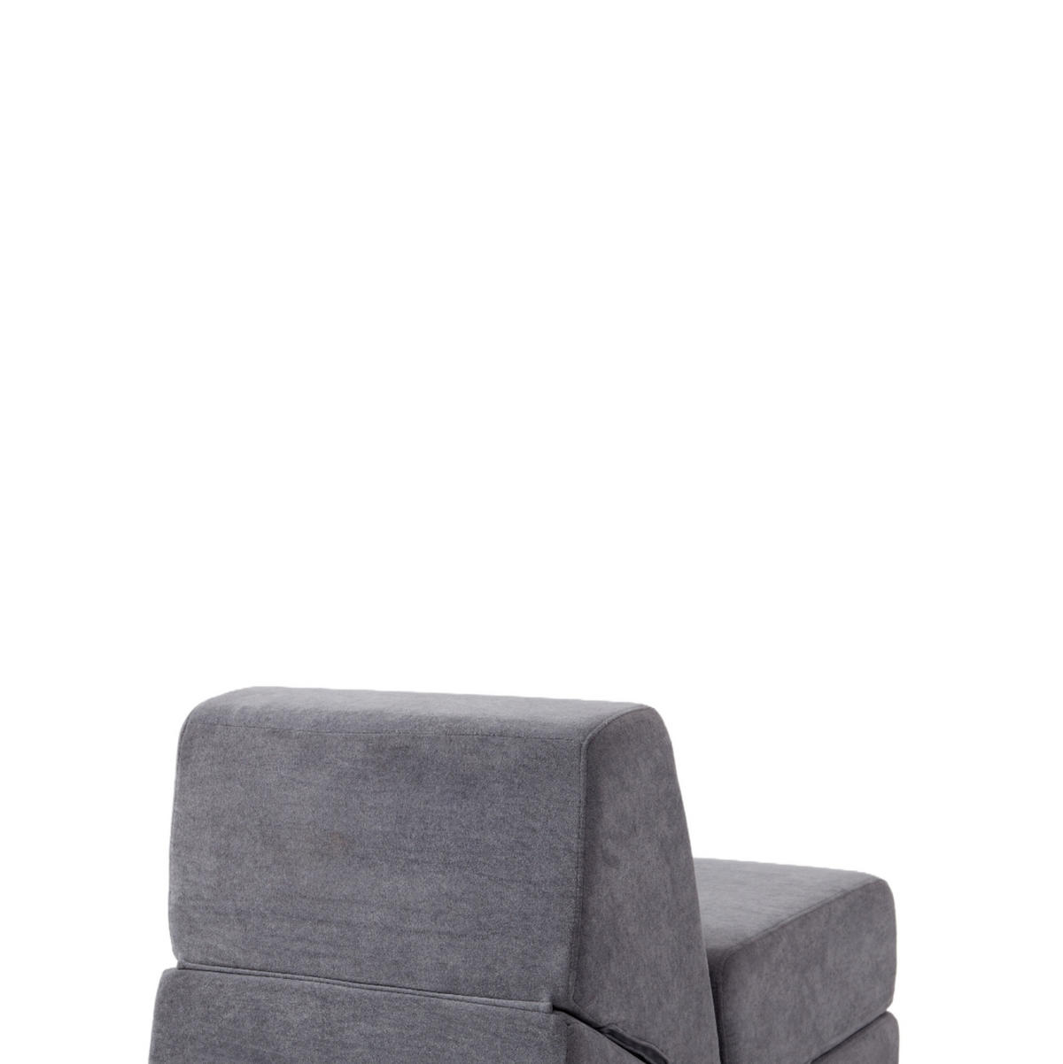 KLAPPBARES Schlafsofa Stoff mit 3-in-1-Funktion Grau 81/90,7/71 cm - Grau, Textil (90.7/71/81cm) - Redom