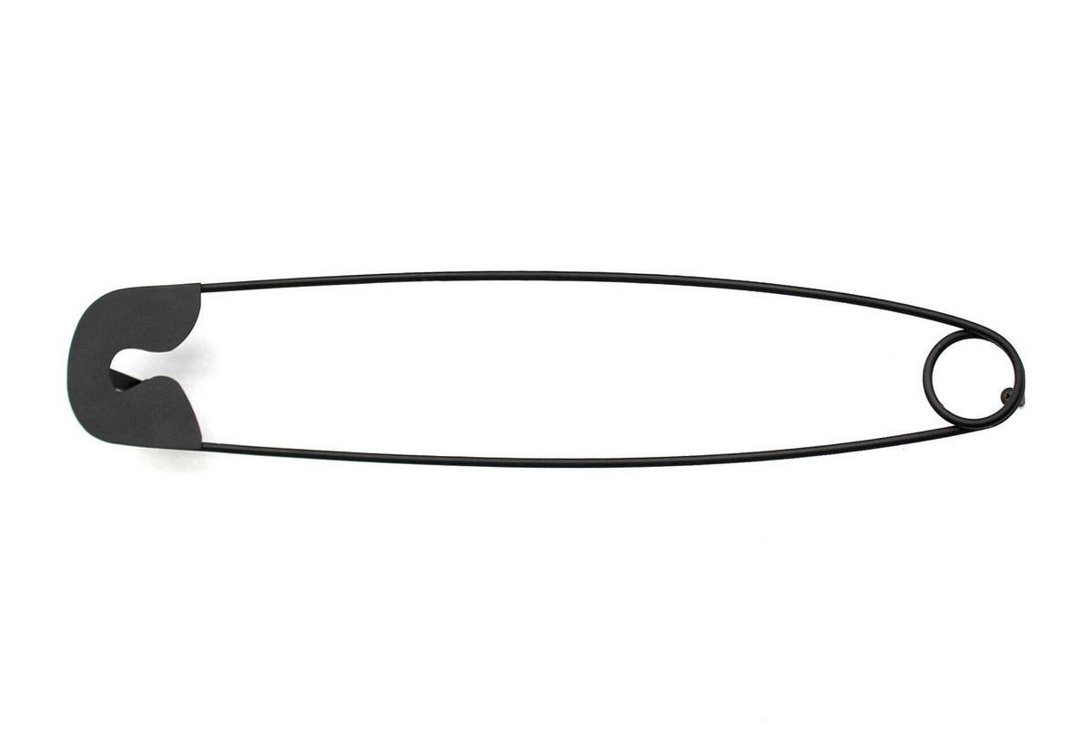 HANDTUCHHALTER Sicherheitsnadel Metall Schwarz 62 cm - Schwarz, Metall (62/12/5.5cm) - DanDiBo