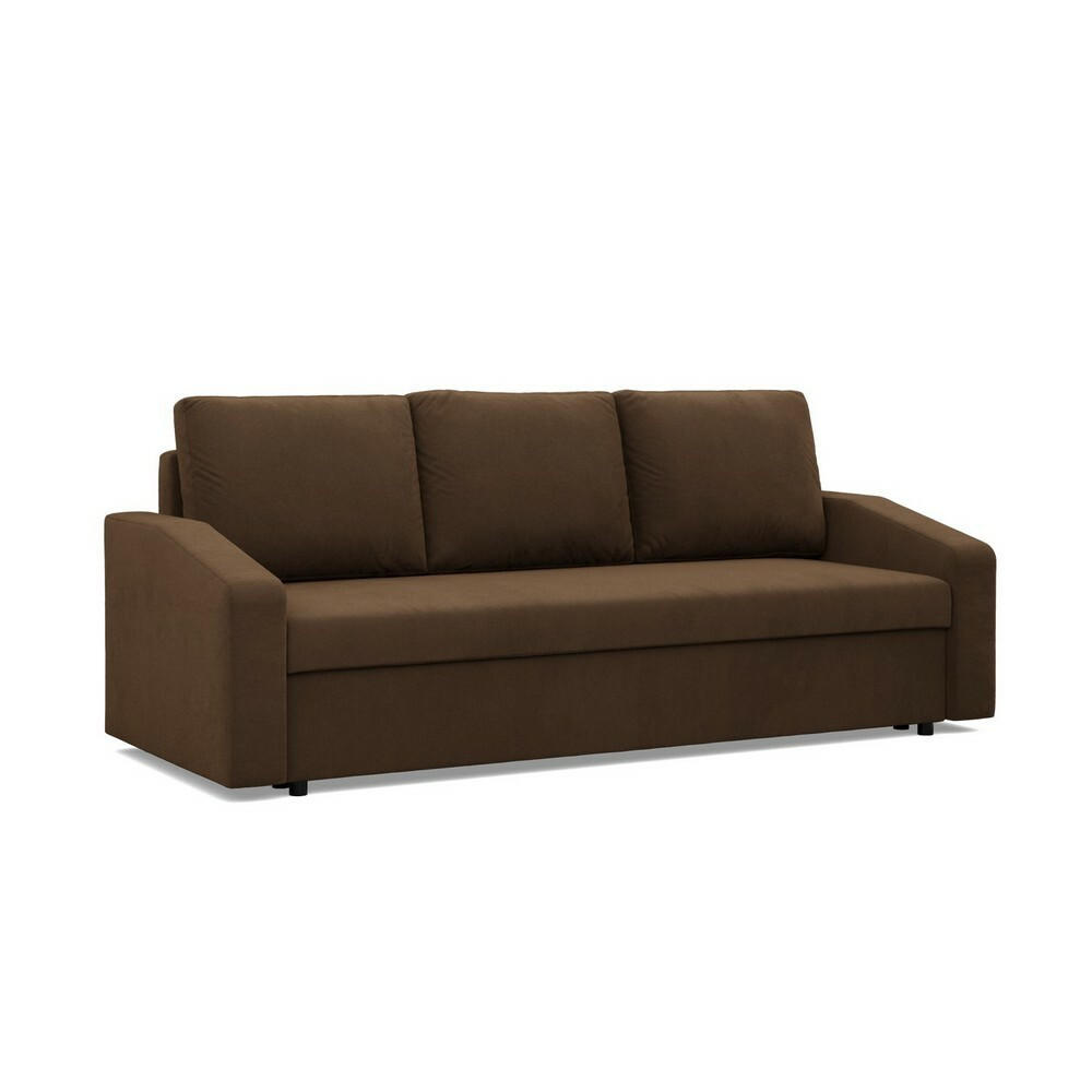 SOFA Neo mit abgeschrägter Armlehnen braun - Braun, Textil (220/85/92cm) - SIMKAM Furniture