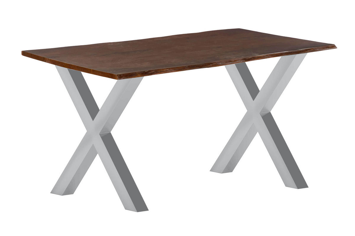 ESSTISCH ROXANA - Kastanienfarben/Beige, Holz (80/140/77cm) - SAM