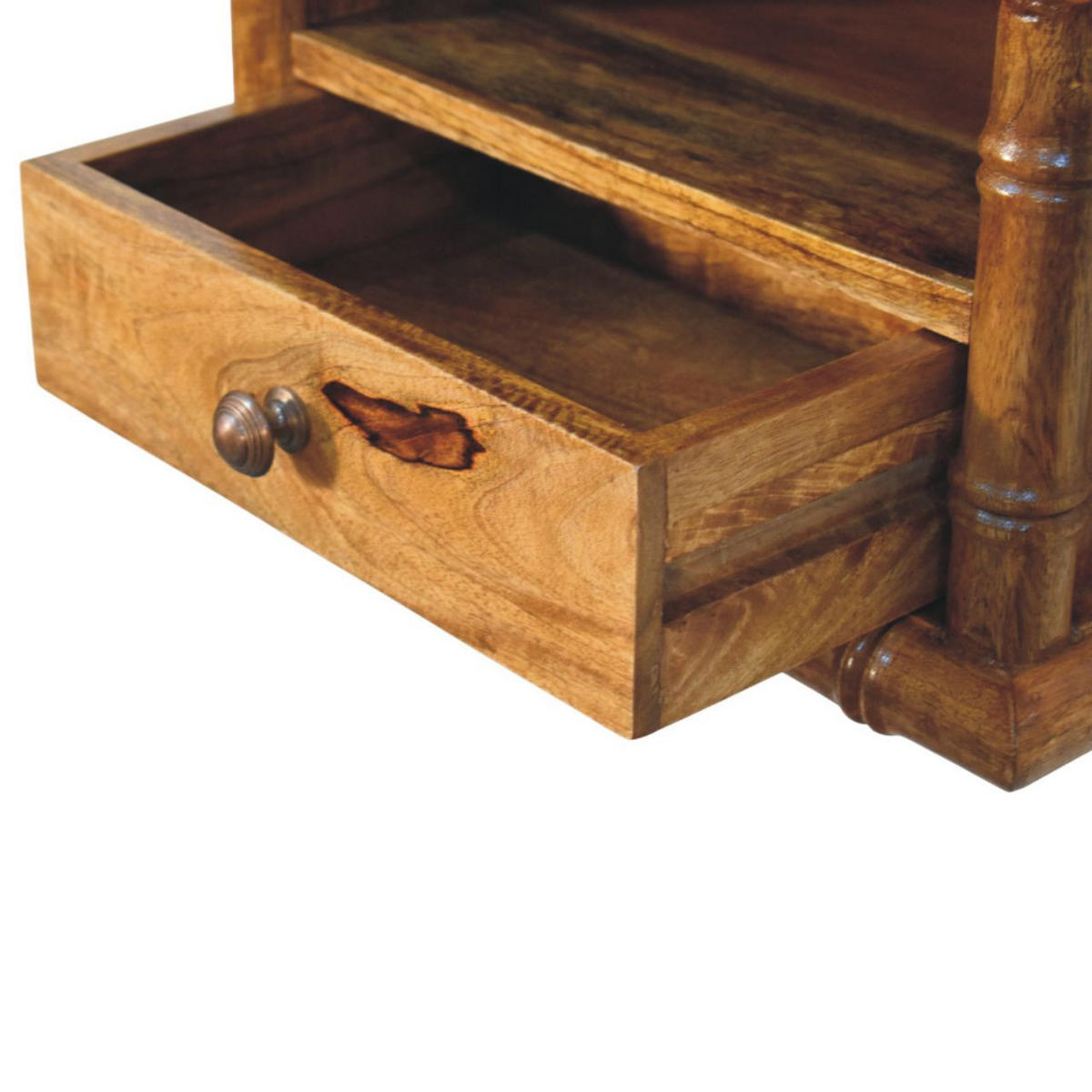 NACHTKASTEN Mit Amber Oak Finish, 1 Schublade, 1 Ablage - Braun, Holz (44/30/32cm)