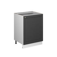 KÜCHENUNTERSCHRANK Fame-Line, Anthrazit-Gold Landhaus/Weiß, 60 cm 1 Tür ohne Arbeitsplatte - Anthrazit/Weiß, Holzwerkstoff (60/82/51.6cm) - Vicco