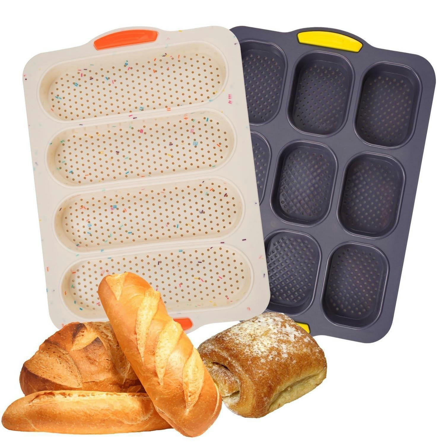 BACKFORM Silikon 2-teiliges Set 4-fach & 9-fach Beige & Grau - Beige, Kunststoff (23.5/2.5/33.5cm)