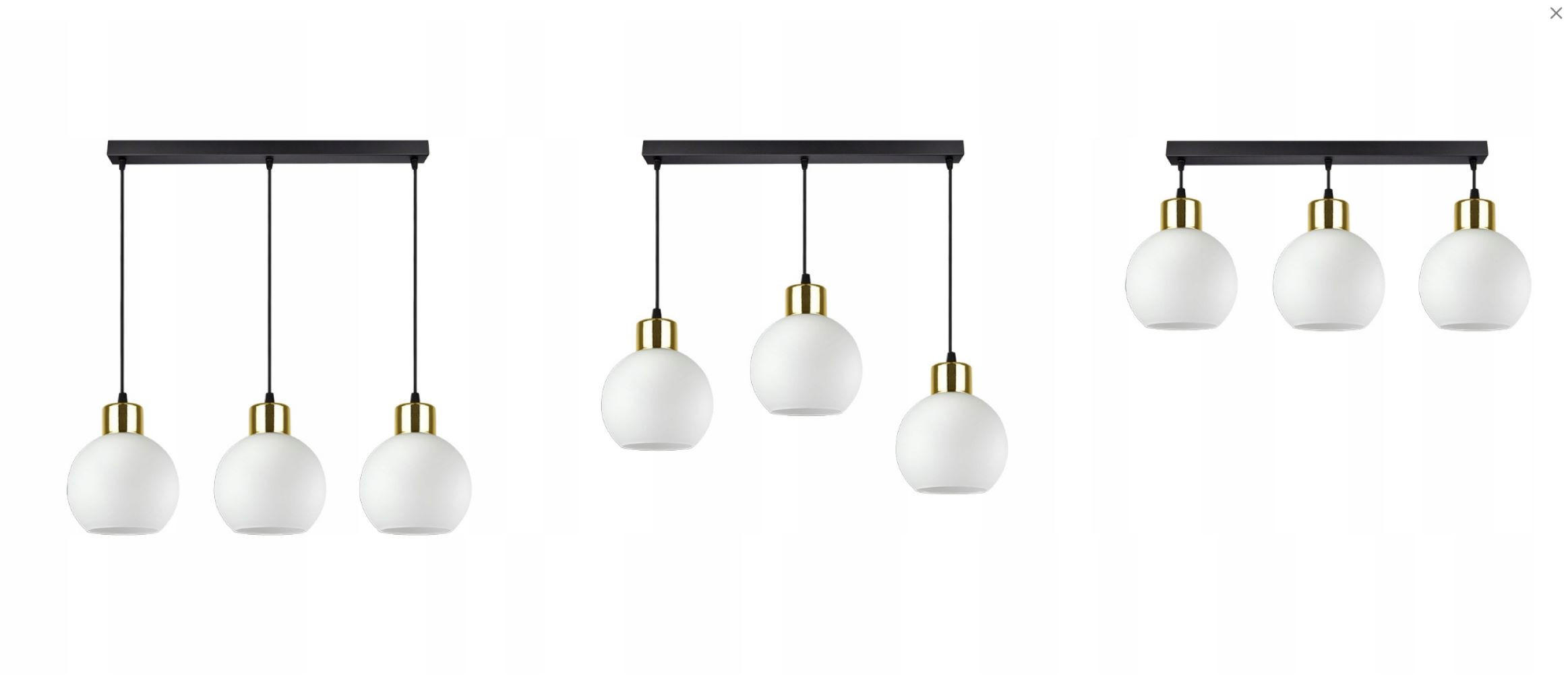 PENDELLEUCHTE Milano Glas - Goldfarben/Schwarz, Glas/Metall (14/55/80cm) - kiki design