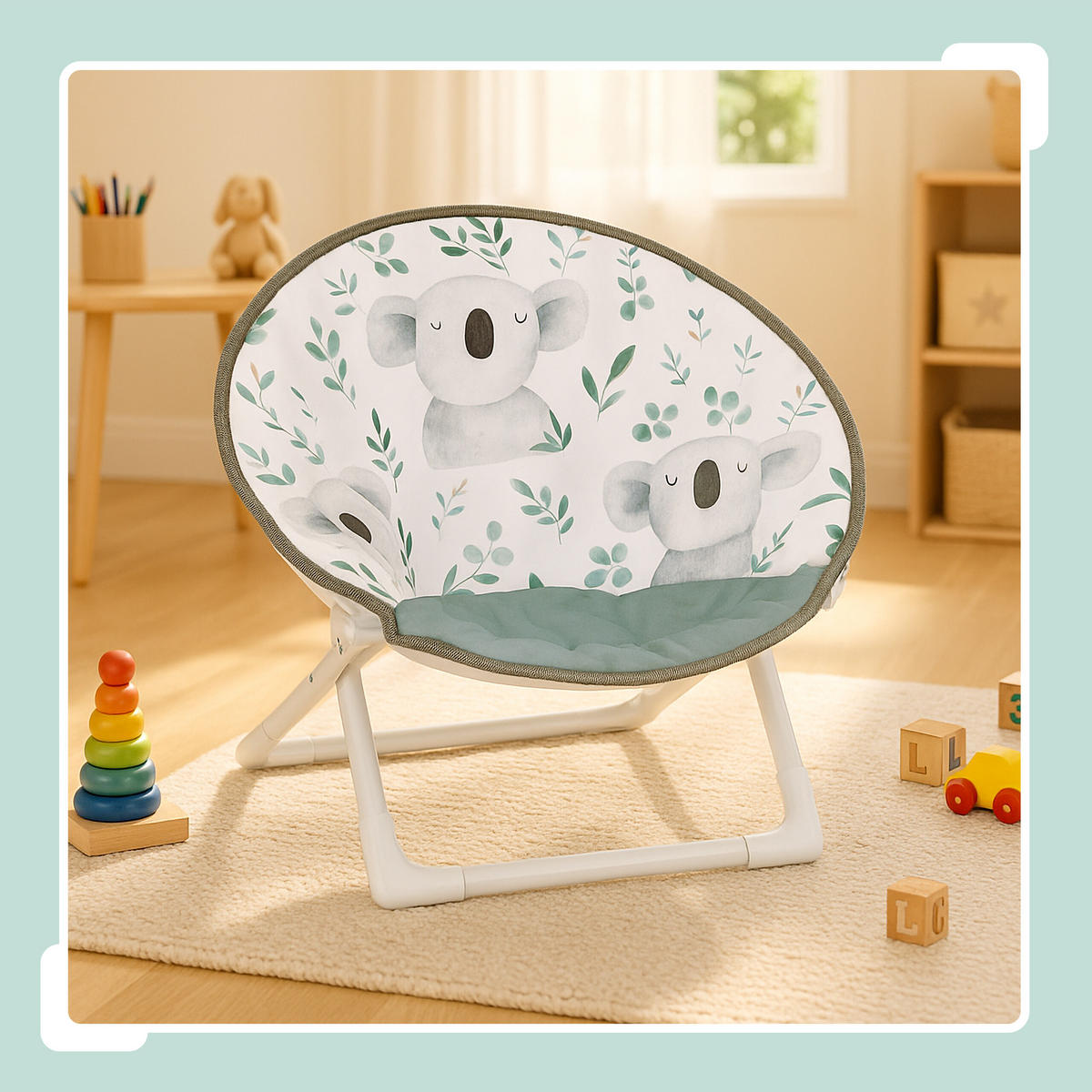MOONCHAIR - Pastellgrün, Kunststoff/Textil (50/47/48cm) - Relaxdays