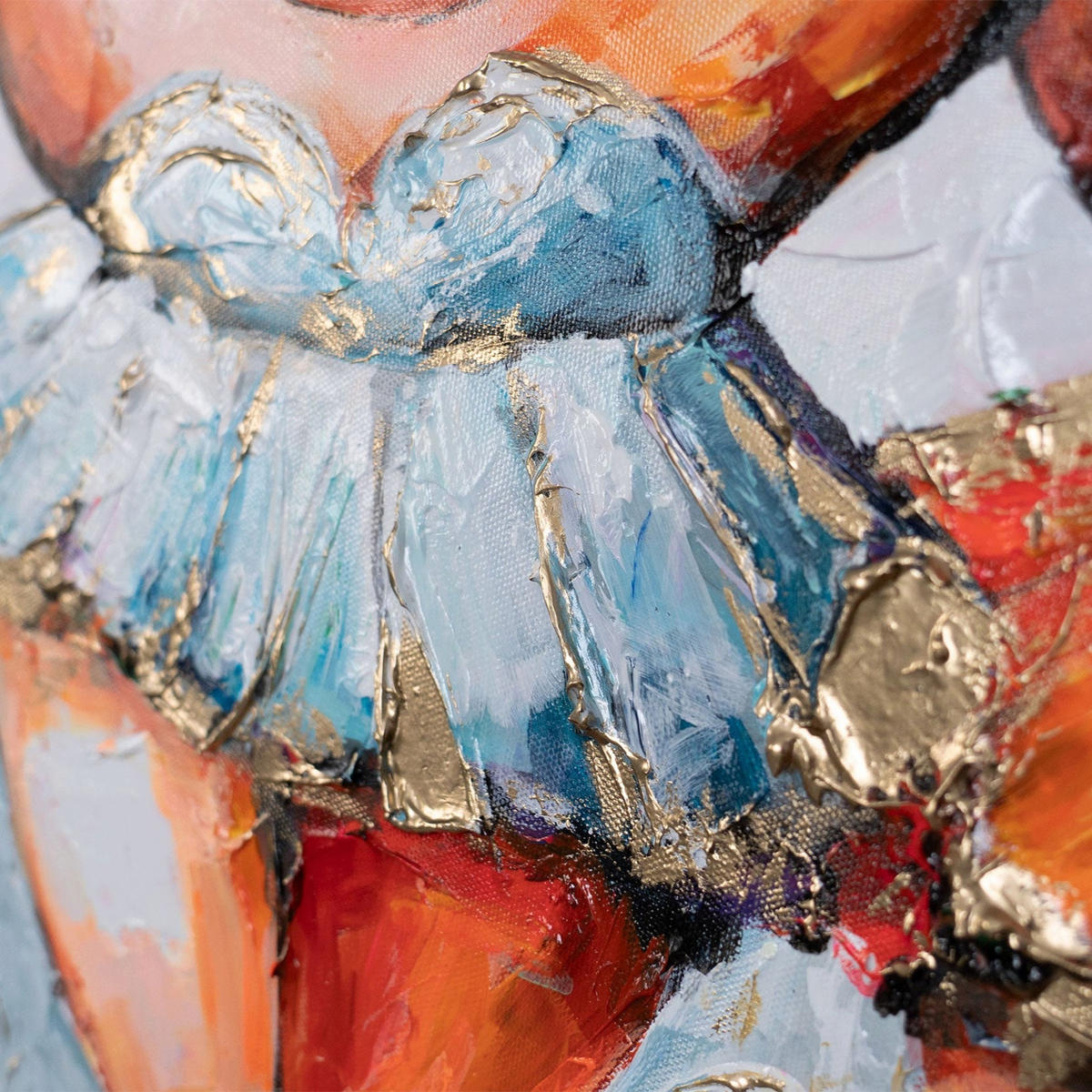 GEMÄLDE Helles Ensemble auf Keilrahmen 115x50 cm - Multicolor, Holz (115/50cm) - YS-art gallery