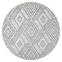 KURZFLOR-TEPPICH Lindo 8875 Beige 200x200 cm Rund - Beige/Grau, Textil (200/200cm) - carpet city