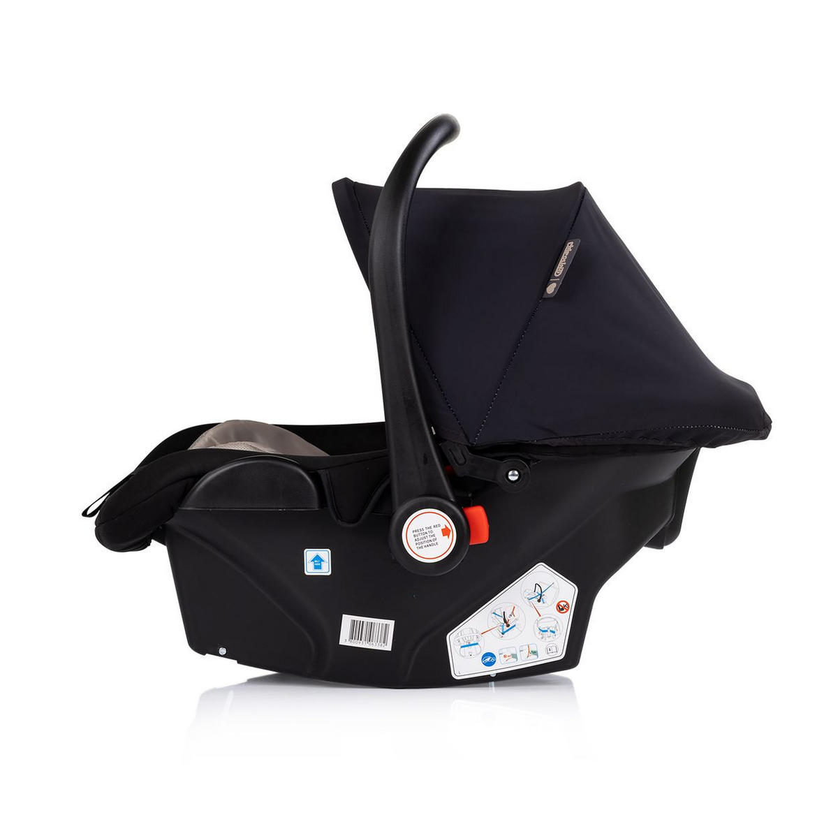BABYSCHALE Isofix Set Amore i-Size black station Amore i-Size Gruppe 0+ (0 - 13 kg) - Schwarz, Kunststoff (40/56/62cm) - Chipolino