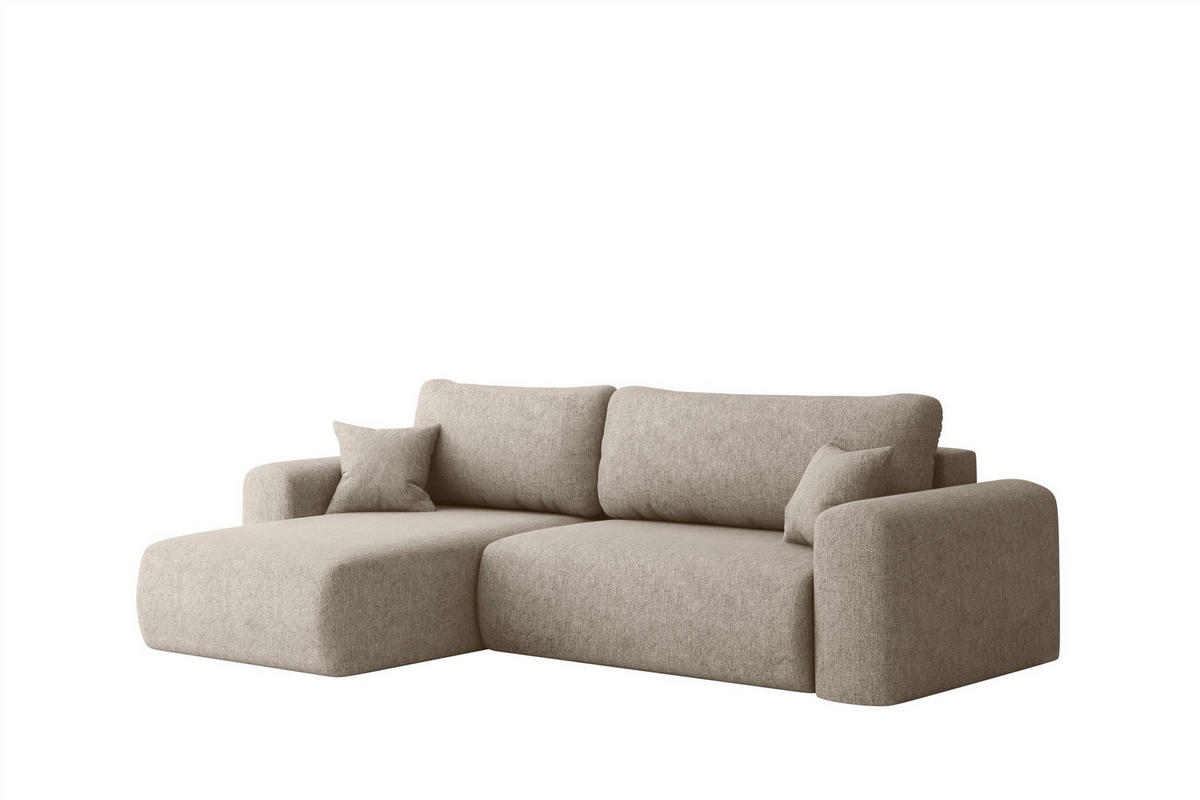 ECKSOFA Flora In Verita - Champagner, Holzwerkstoff/Textil (145/272cm) - Fun Möbel