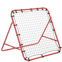 REBOUNDER, PE, Rot/Schwarz, 96L x 80B x 96H cm - Rot/Schwarz, Metall (80/96cm) - HOMCOM