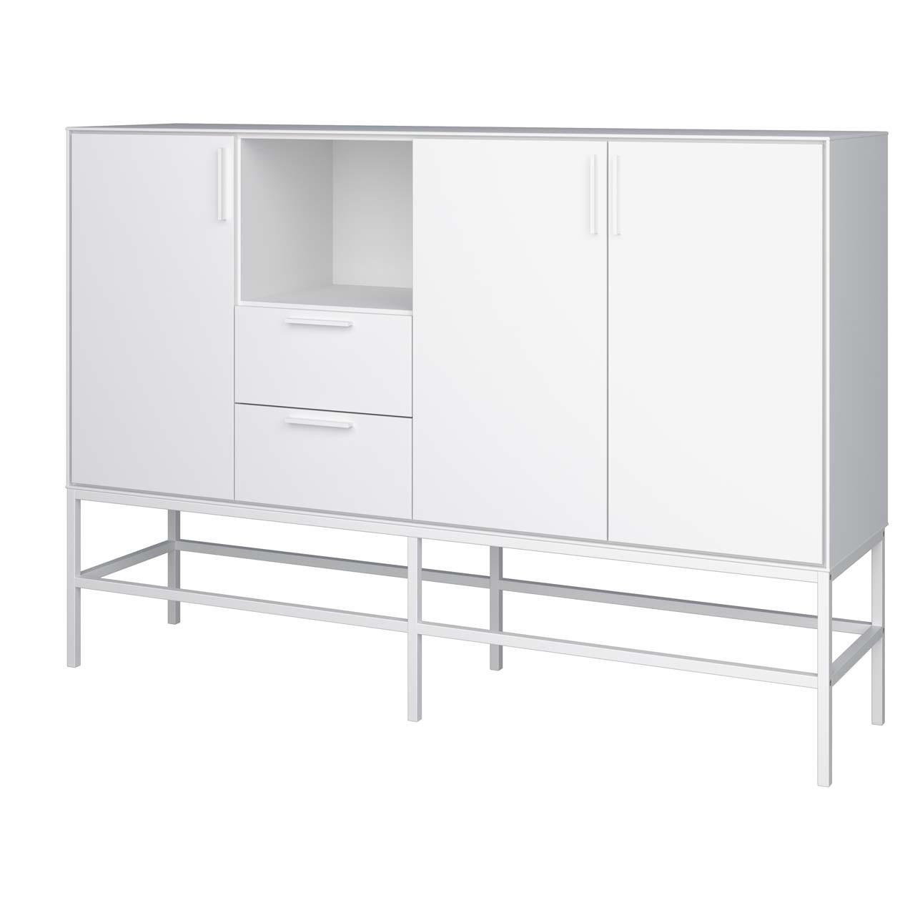 Thumbnail - ebuy24 Sideboard, Weiß, Holzwerkstoff, 160x111x42 cm, Wohnzimmer, Kommoden & Sideboards, Sideboards